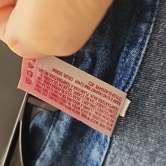 Christmas Denim Shirt. Long Sleeve, women's SizeXXL - Picture 3 of 12